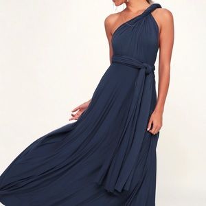 Tricks of the Trade Navy Blue Maxi Dress